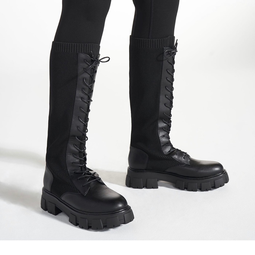 NEW Tinsleyy Tall chunky combat boots 6.5